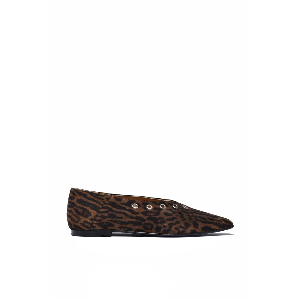 TORAL Suede Pointed Ballerinas - Brown